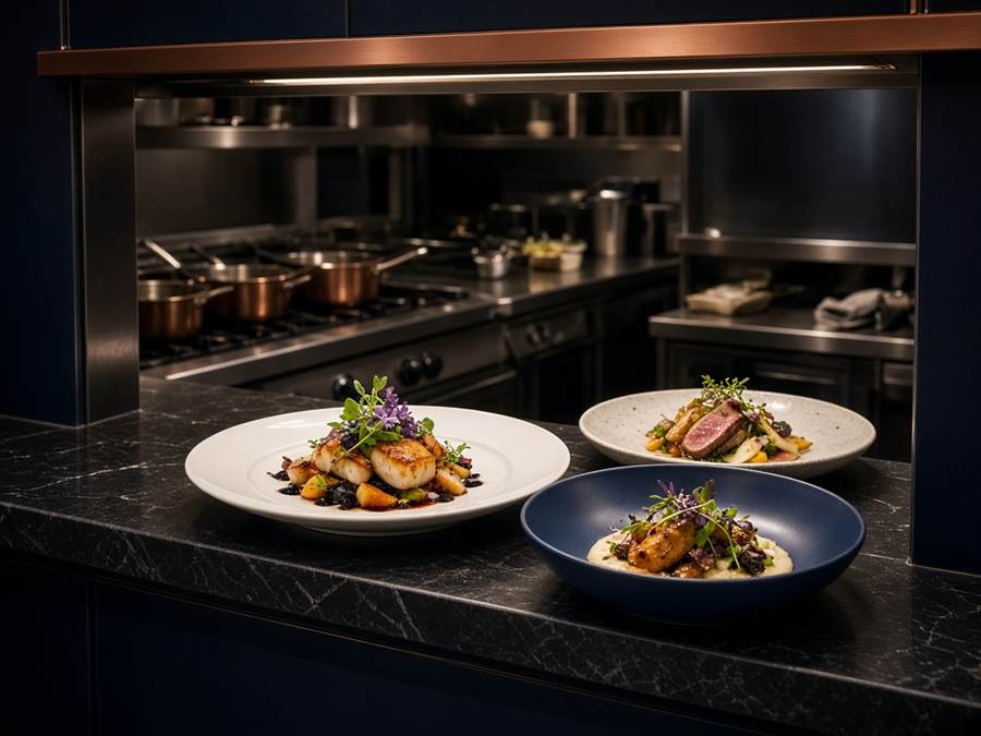 Assiettes de saison prêtes au service chez CasinoRoomles