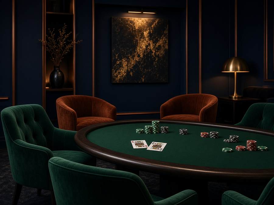 Salon de jeux de table élégant chez CasinoRoomles